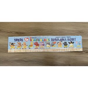 1998 McDonalds Store Display TY Teenie Beanie Babies In Stock Signage RARE